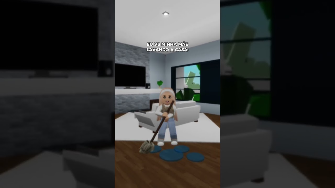 Eu vs minha mãe lavando a casa 