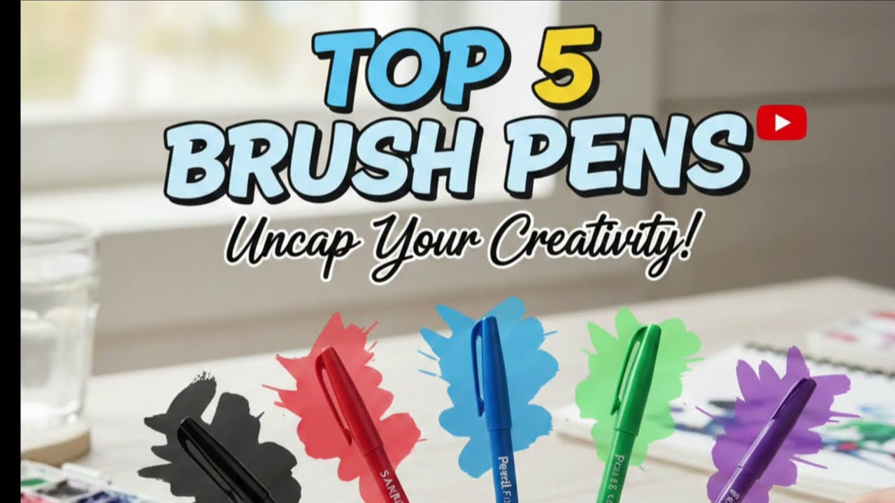 TOP 5 Best Brush Pens in India 🇮🇳 | Camel vs Faber vs Doms vs Flair vs Apsara | Calligraphy & Art