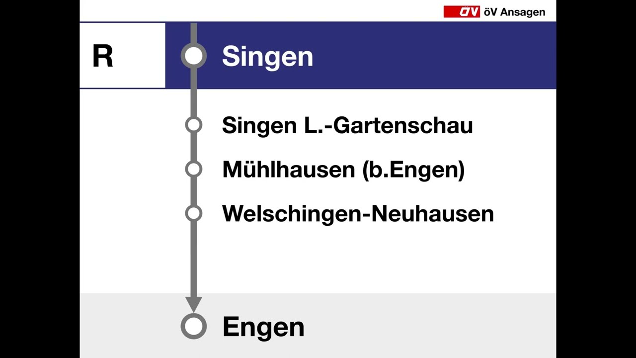 SBB GmbH Ansagen • R (seehas) • Konstanz – Singen – Engen
