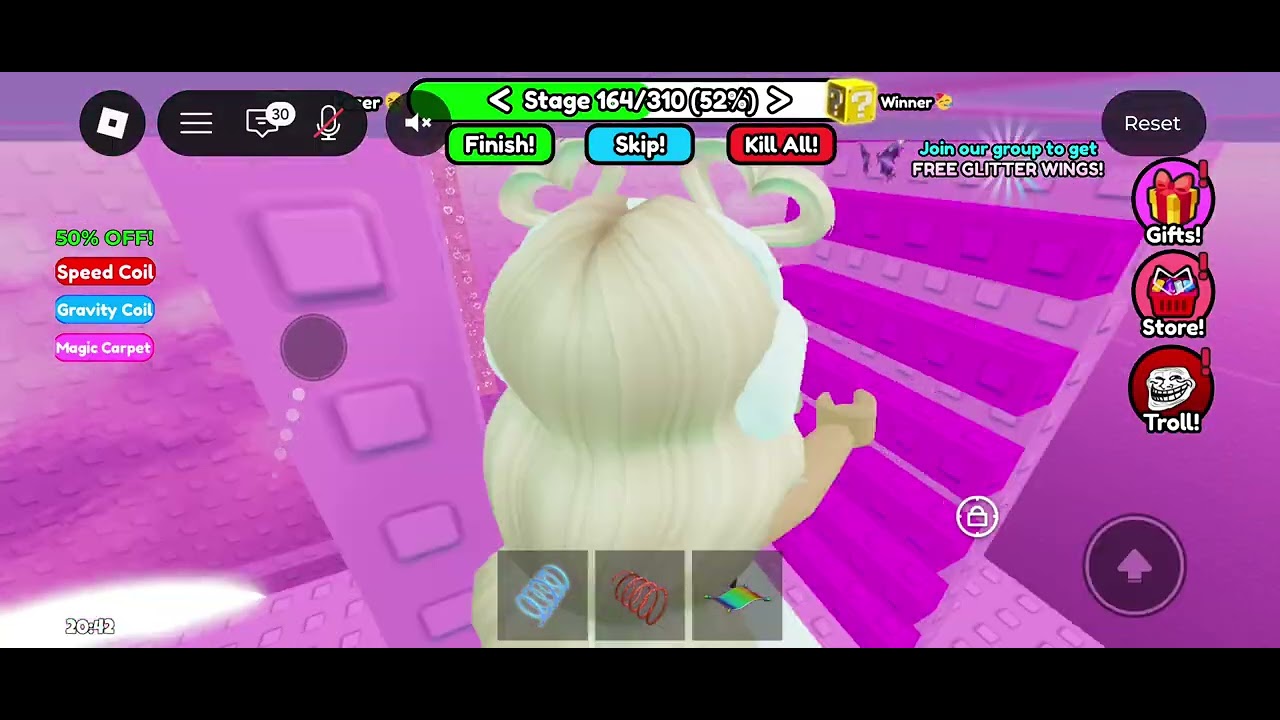 Me playing Roblox baddies tower