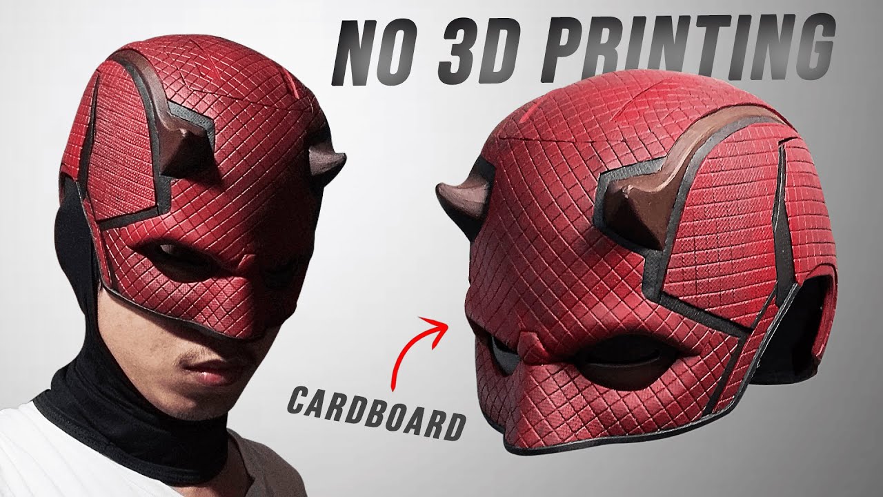How to Make a Daredevil: Born Again Helmet Without 3d Printing Using Cardboard and Other Stuff
