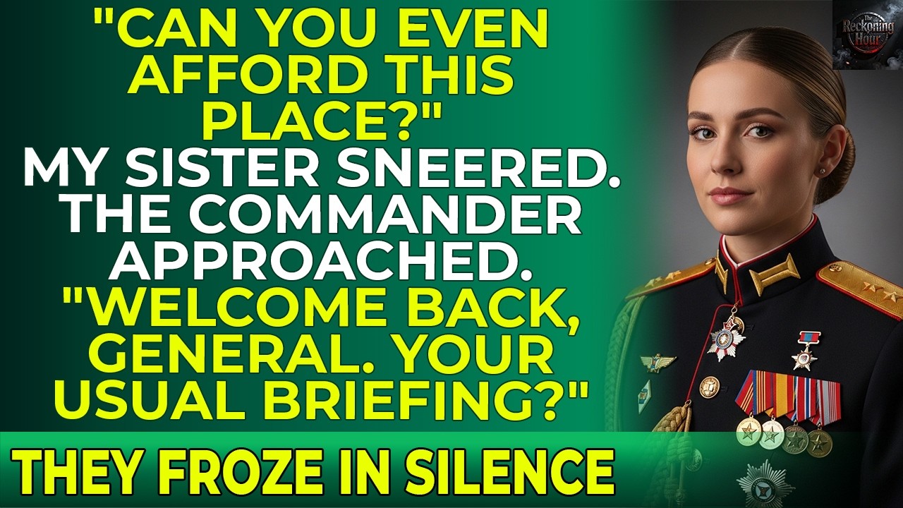 At Dinner They Called Me a Nobody — Then My Sister’s Commander Said 