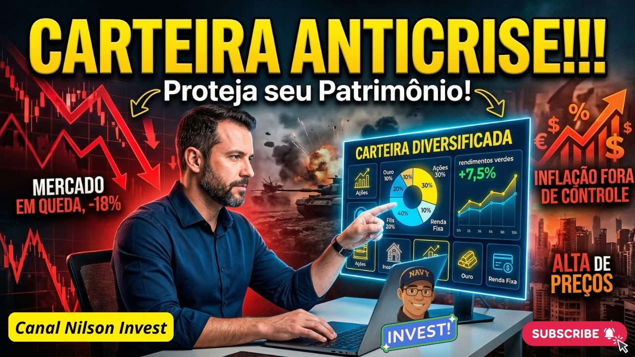 📊Como Montar uma Carteira Anticrise! Estratégia que Sobrevive às Crises 💥  #educaçãofinanceira