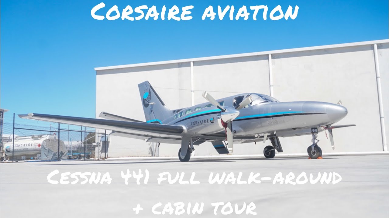 Corsaire Aviation Cessna 441 (VH-HMZ) Full Walk-Around + Cabin Tour at Jandakot Airport