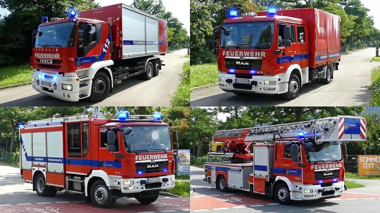 [GONG! - LÖSCHZUG & WLF] Feuerwehr FRIEDRICHSHAFEN - Einsatzfahrten der Hauptwache & FF