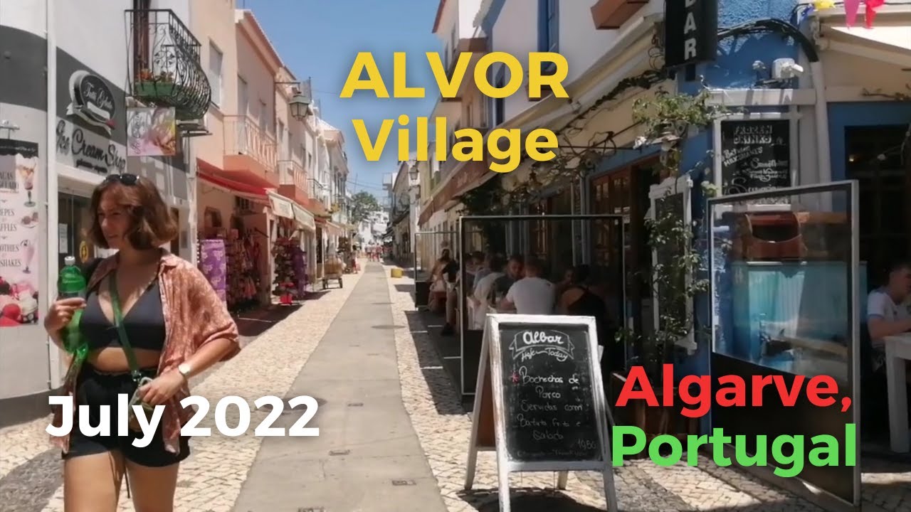 Alvor Village Hot Summer Day - Street Walk July 2022