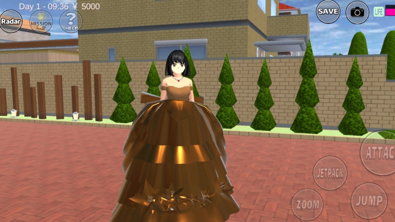 New Shiny Brown Princess Gown Tutorial 👗🤎✨ | Sakura School