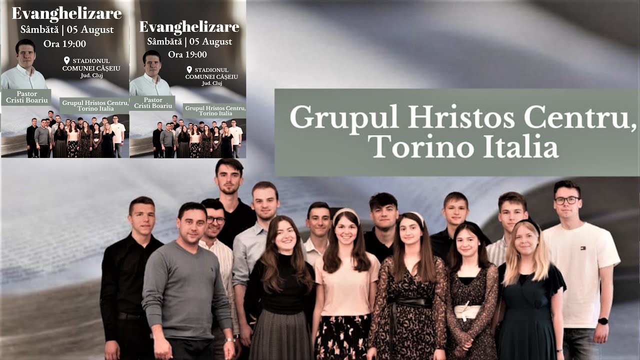 EVANGHELIZARE Stadionul comunei Cășei -Cluj  Grupul Hristos Centru - Torino Italia