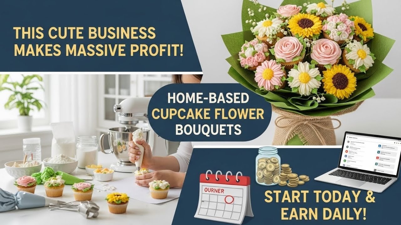 Cupcake Flower Bouquet Business — Low Investment, High Profit!