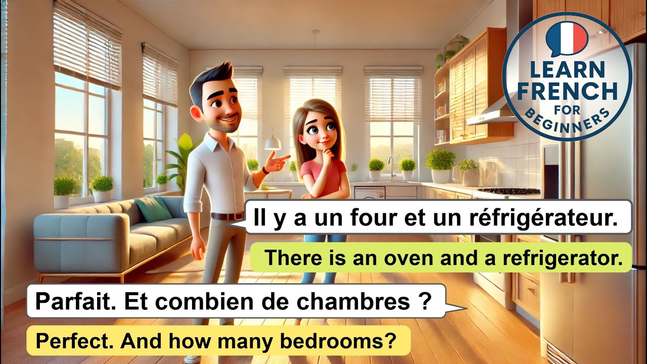 French Conversation for Beginners – Visiting an Apartment (With English Subtitles)