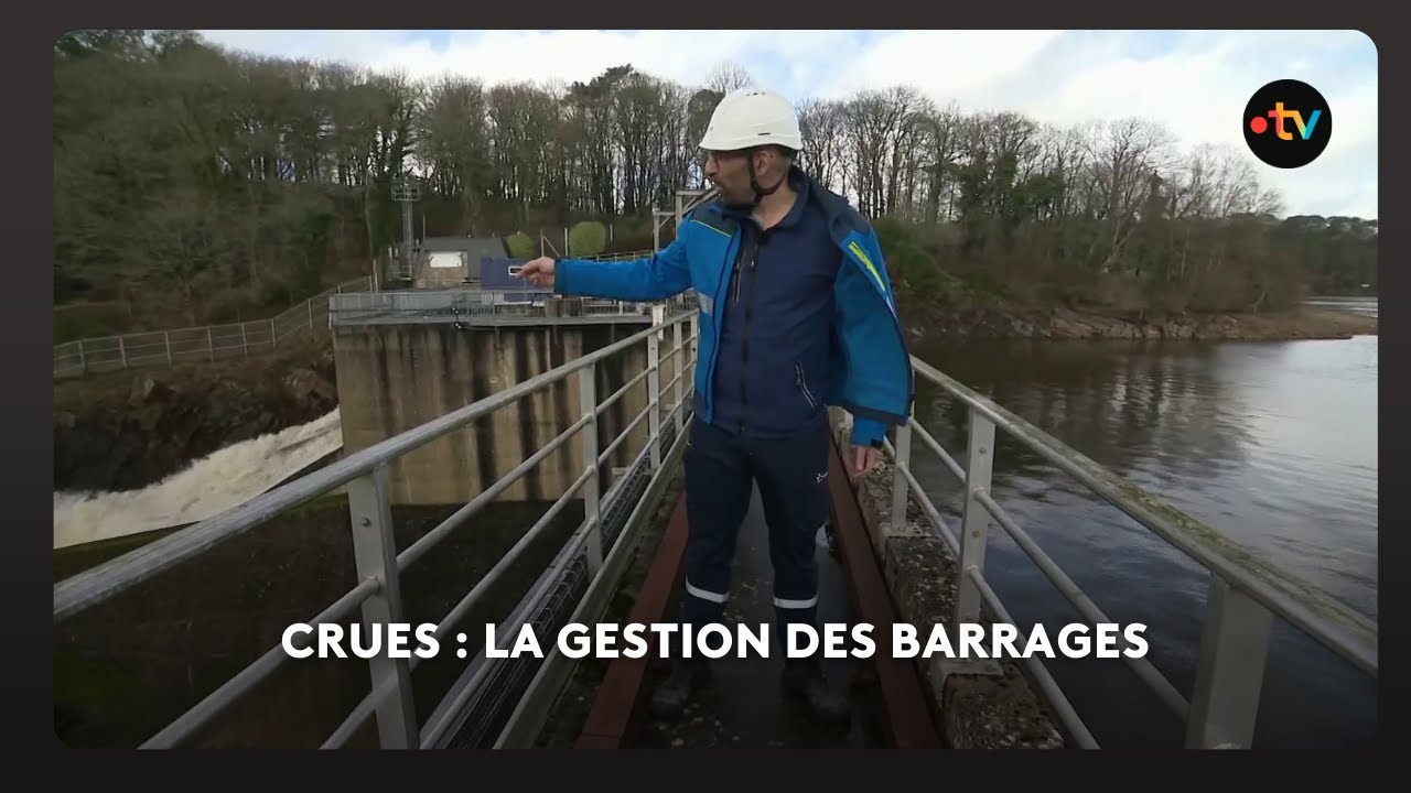 Gestion des barrages :  l'un des plus important barrage de Bretagne est celui du lac de Guerlédan.