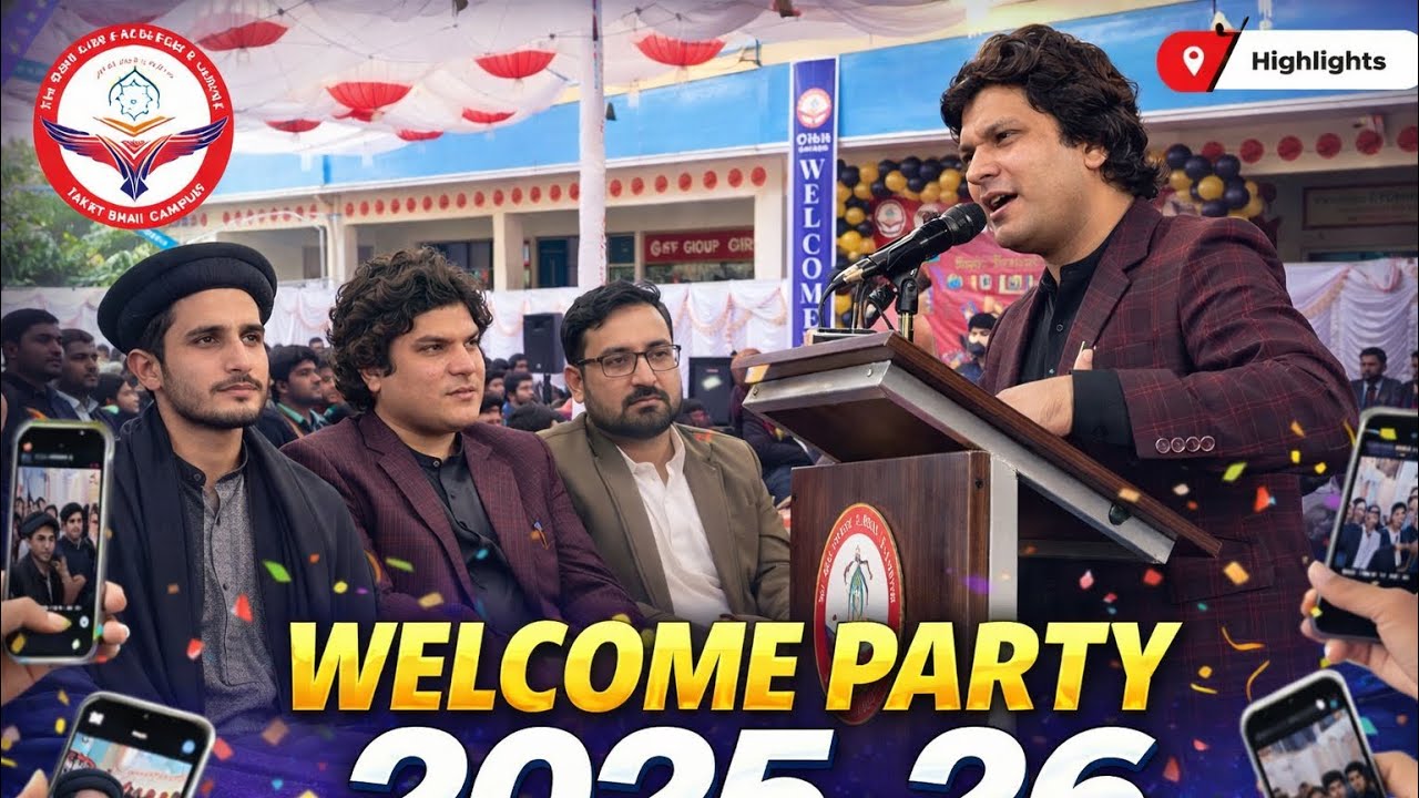 Welcome Party 2025–26 || Full Vlog 🎊📍 The Orbit College Takht Bhai 