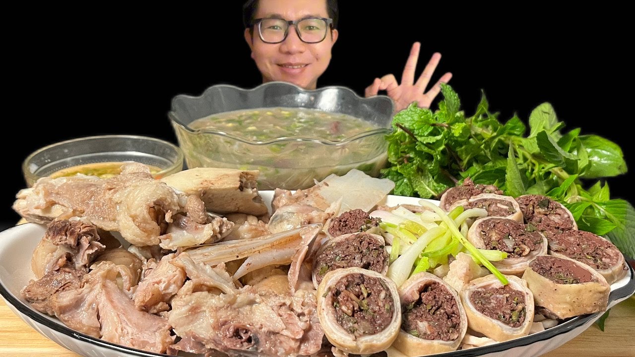 ASMR MUKBANG/eat pork intestine porridge