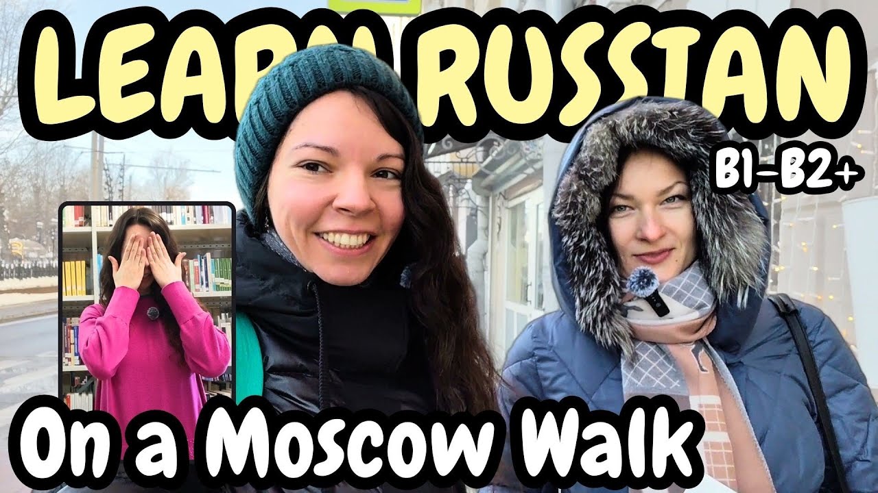 Real Russian Talk: Moscow Walk & Chat about Weather, Books & Architecture | B1-B2 Listening Practice