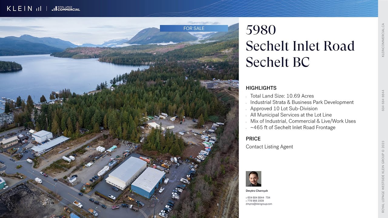 Industrial Development Land for Sale - Sechelt BC