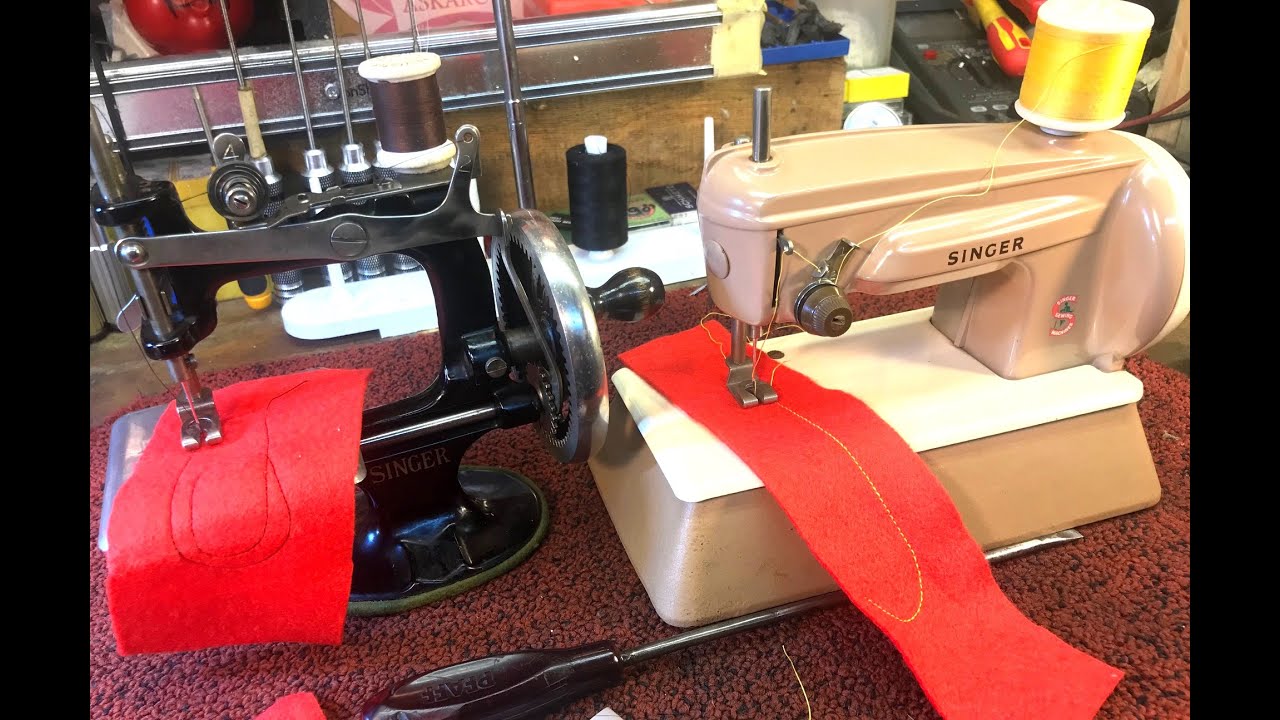Alex Askaroff fixes a tricky problem on a sewing machine