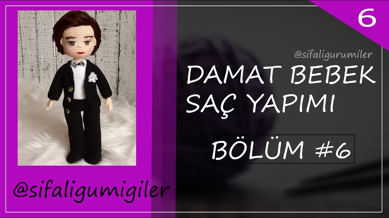 #amigurumidamat #damatbebek DAMAT BEBEK AĞIZ BURUN VE SAÇ YAPILIŞI