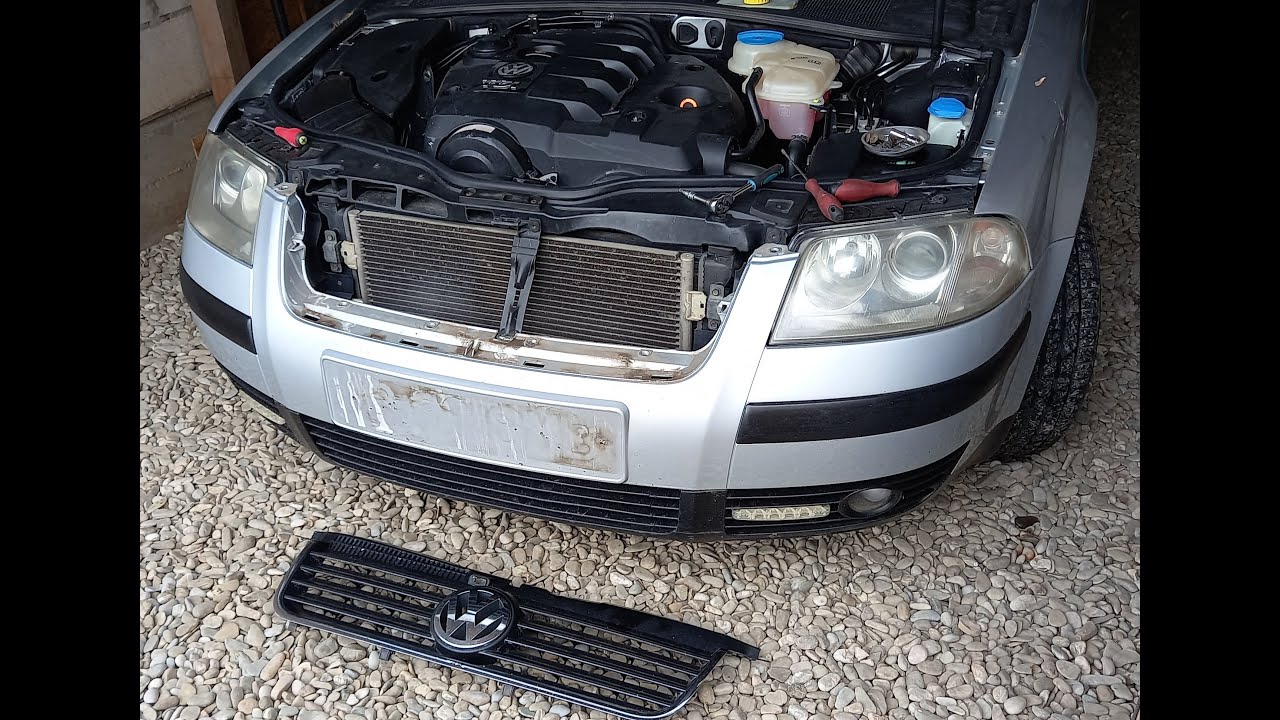Demontare bara fata Passat B5.5/How to remove the front bumper Passat B5.5