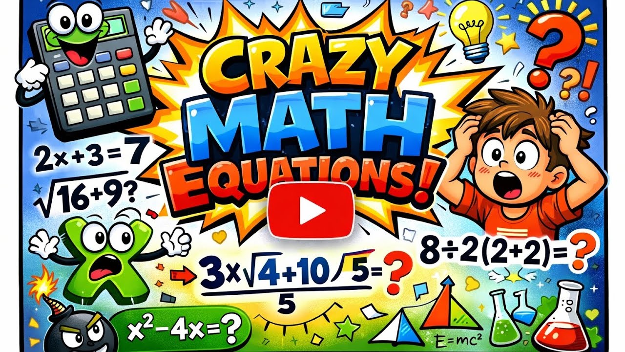 📘 Math Equation Cartoon Video | Fun Way to Learn Maths 😄➕➖✖️➗ #MathCartoon#MathAnimation#MathFun