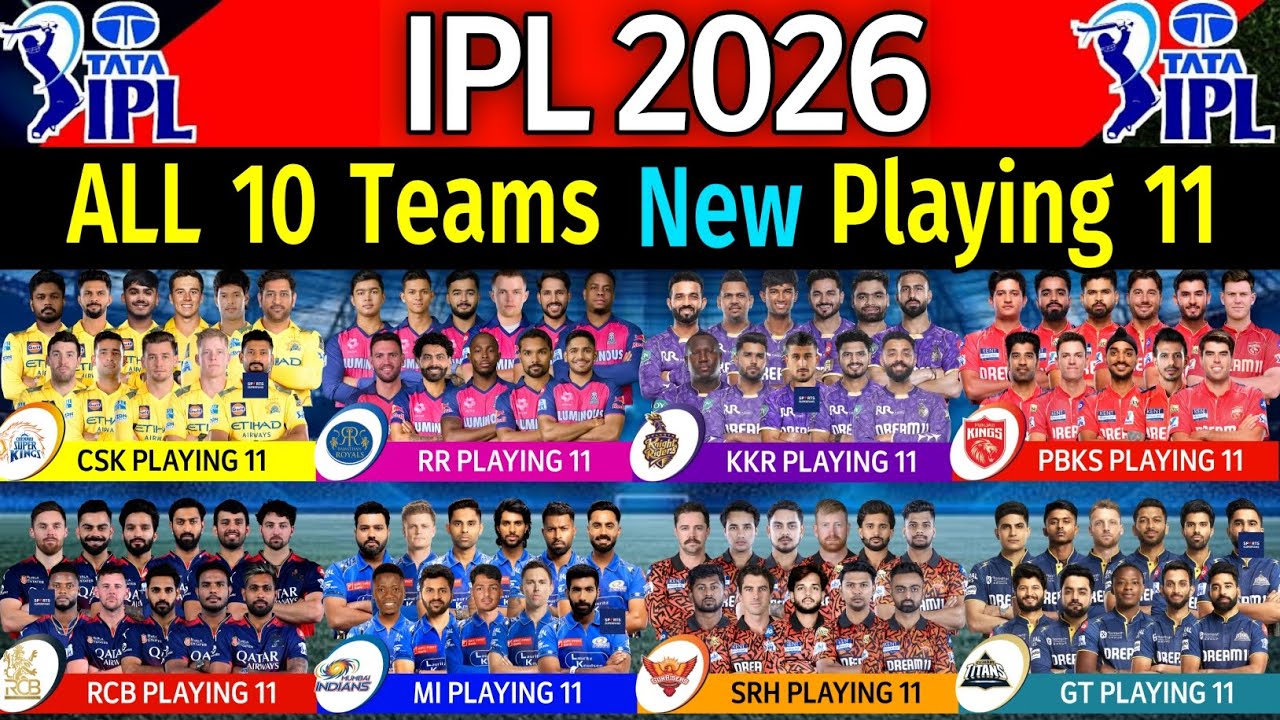 IPL 2026 - Все 10 команд играют по 11 | Все команды играют по XI IPL 2026 | IPL Все команды играю...