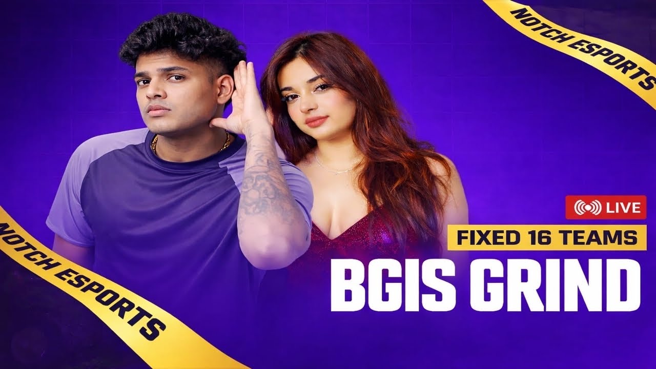 BGIS GRIND PROPER 16 TEAMS FIXED LOBBY || ONLY ONE NOTCH ESPORTS 🚀☑️ ||