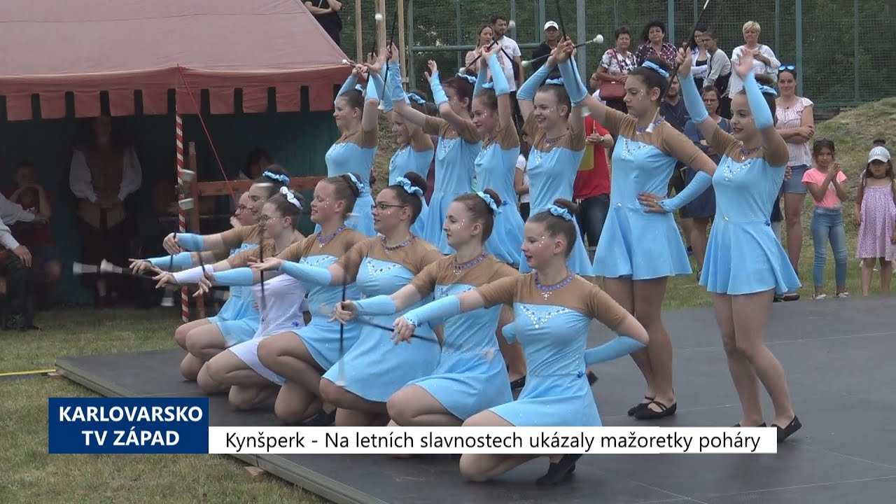 Kynšperk: Na Letních slavnostech ukázaly mažoretky poháry (TV Západ)