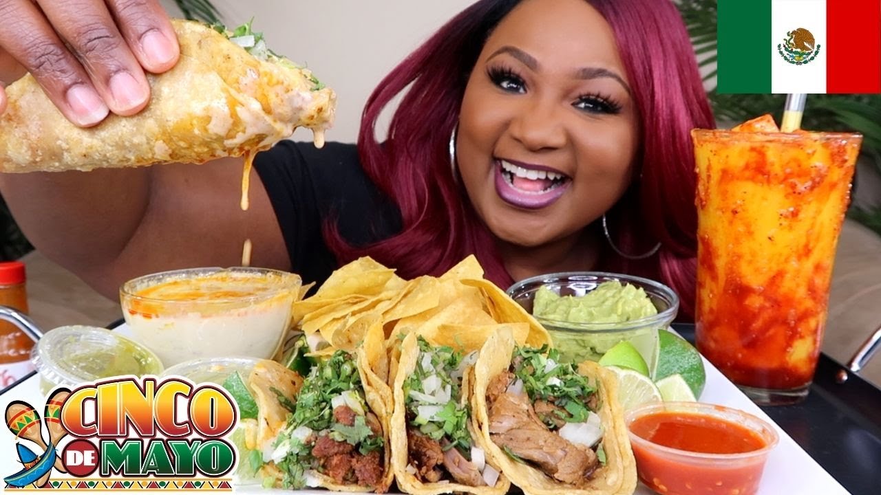 MEXICAN STREET TACOS MUKBANG  + MANGONADA , EATING SHOW