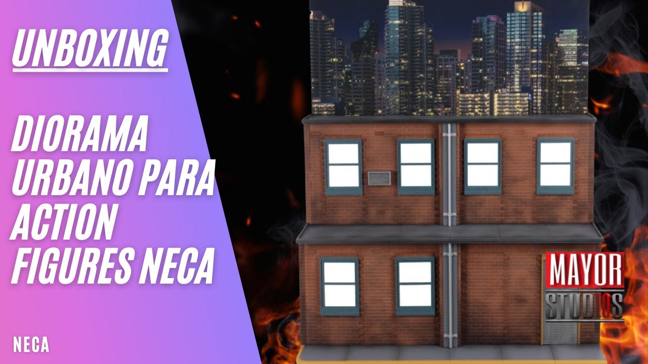 DIORAMA URBANO PARA ACTION FIGURES NECA! UNBOXING Y REVIEW!!
