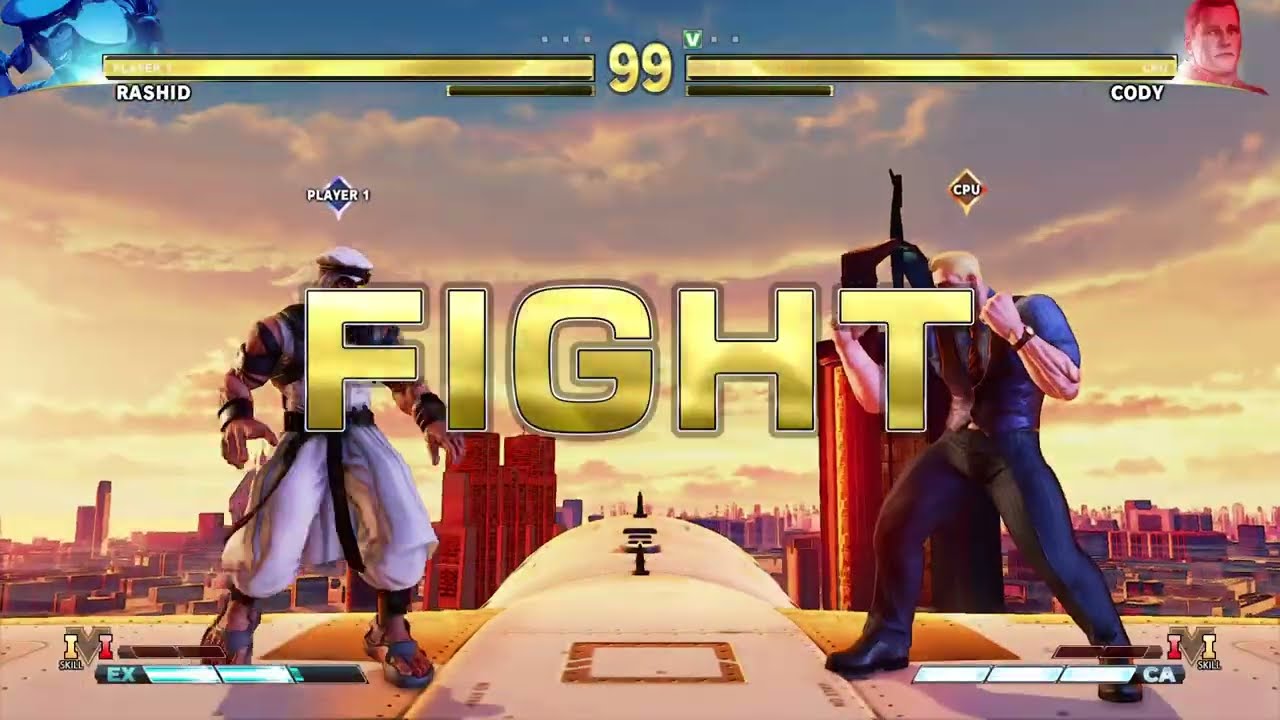 STREET FIGHTER V Rashid vs Cody