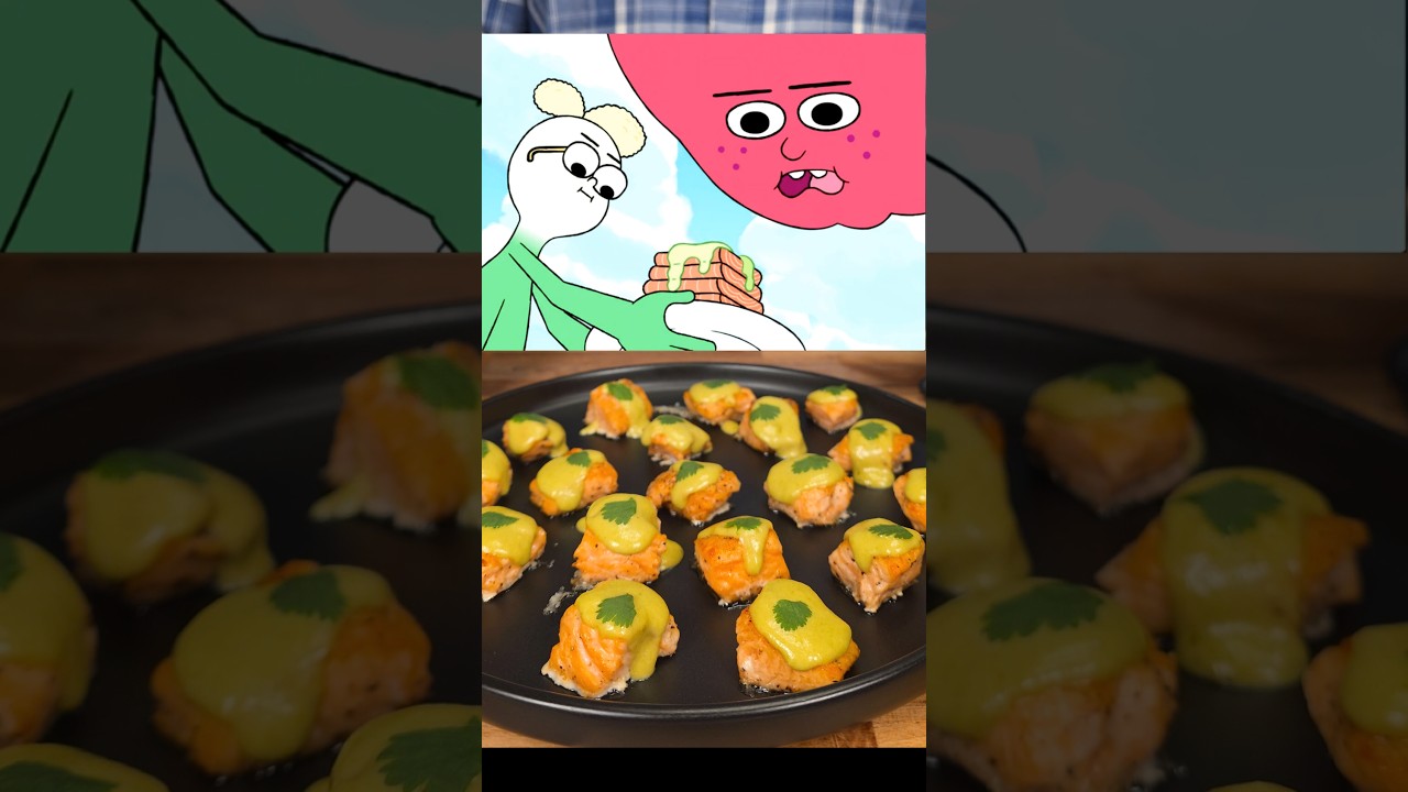 Apple and Onion's Green Pepper Roasted Creamy Catch!🐟🫑 #shorts #appleandonion #fish #cartoonnetwork