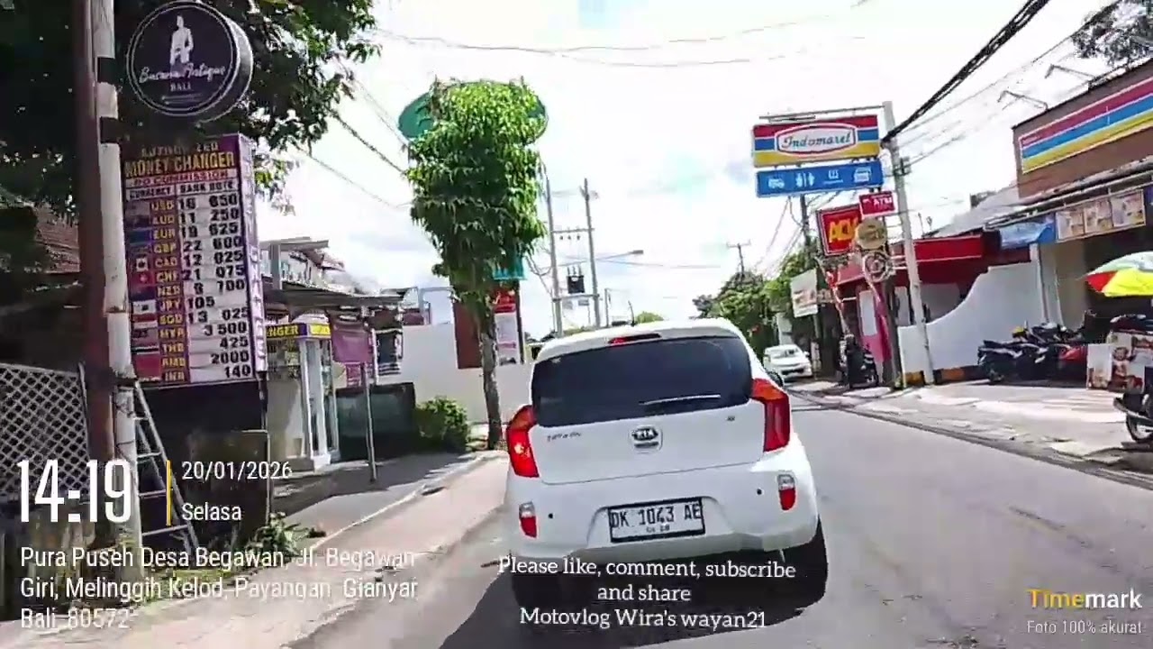 Desa Begawan Payangan Gianyar - Desa Mengwitani Mengwi Badung Bali, motovlog perjalanan sore hari.