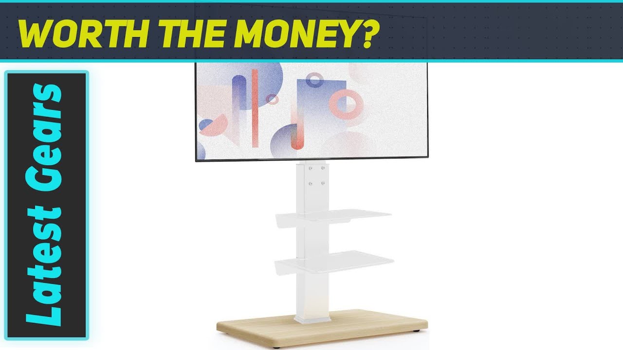 Universal White TV Stand for 32-75 inch TVs | Best Swivel Floor Stand Review