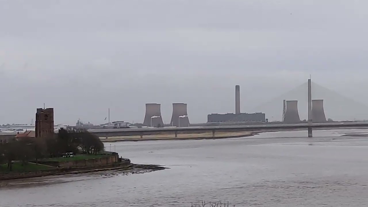 4K Walking across The Silver Jubilee Bridge from Runcorn to Widnes on Tuesday 15th February 2022.