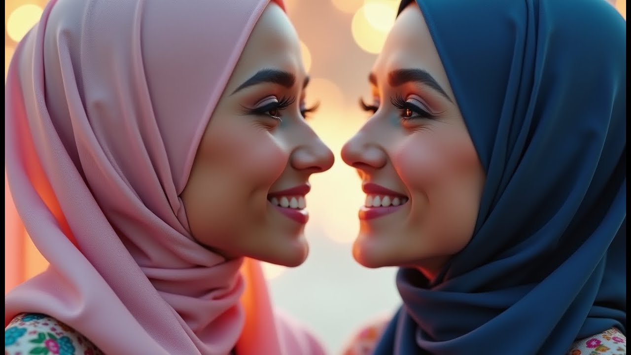 Romantic Hijab Love Story 💕 Two Muslim Women in Pure Happiness ✨