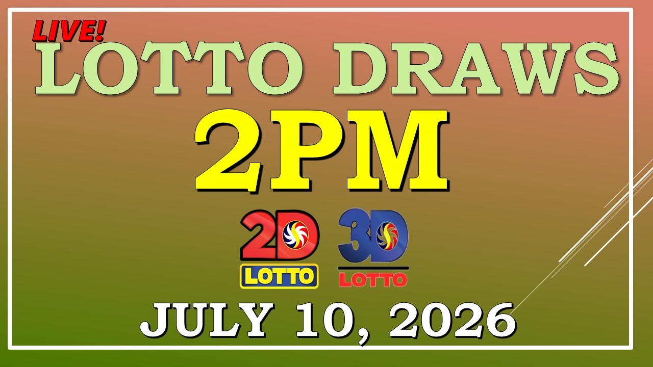 LOTTO RESULT 2PM DRAW ,  JULY 10, 2026@LottoResultTV15K