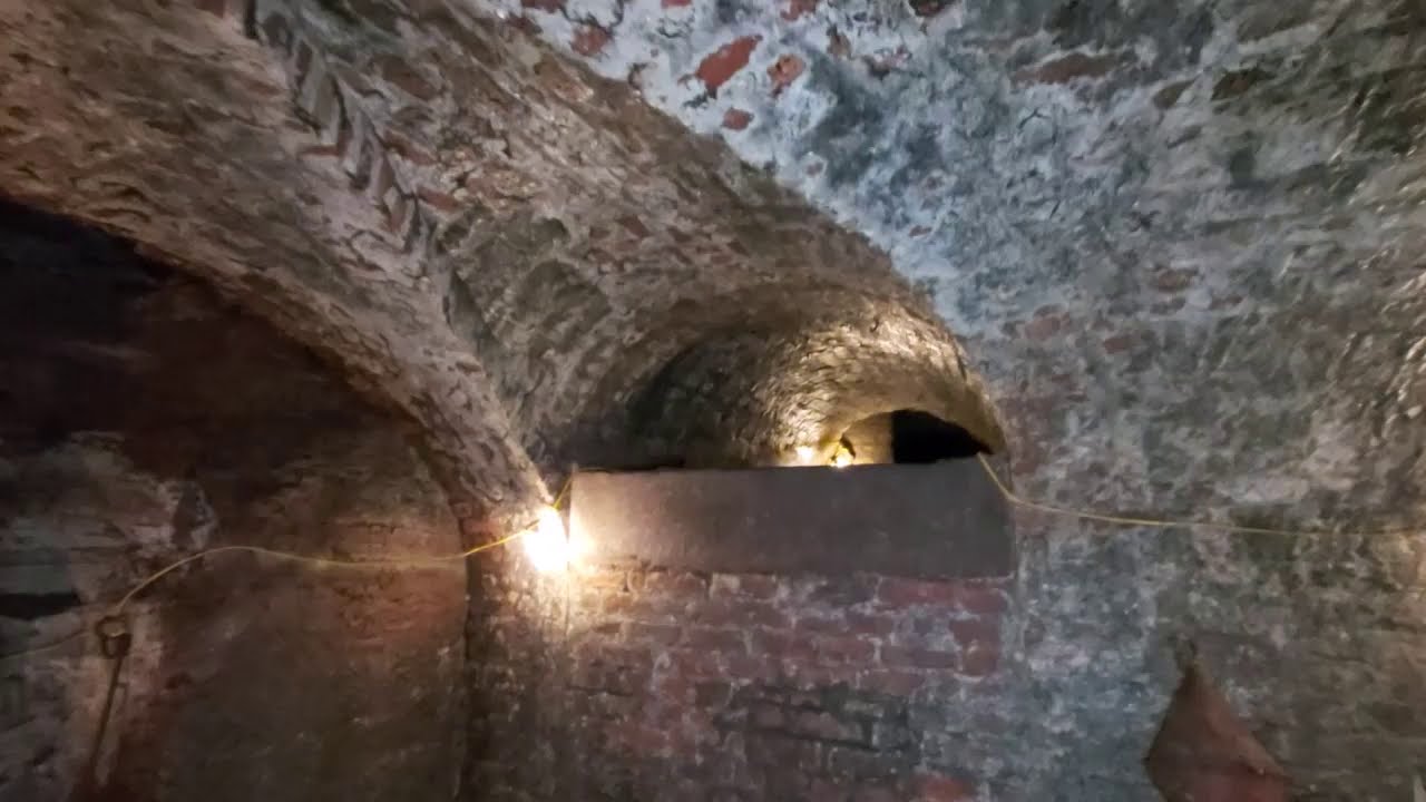 The Williamson Tunnels - a walk through the Wine Bins area of the cellars under Williamson's house