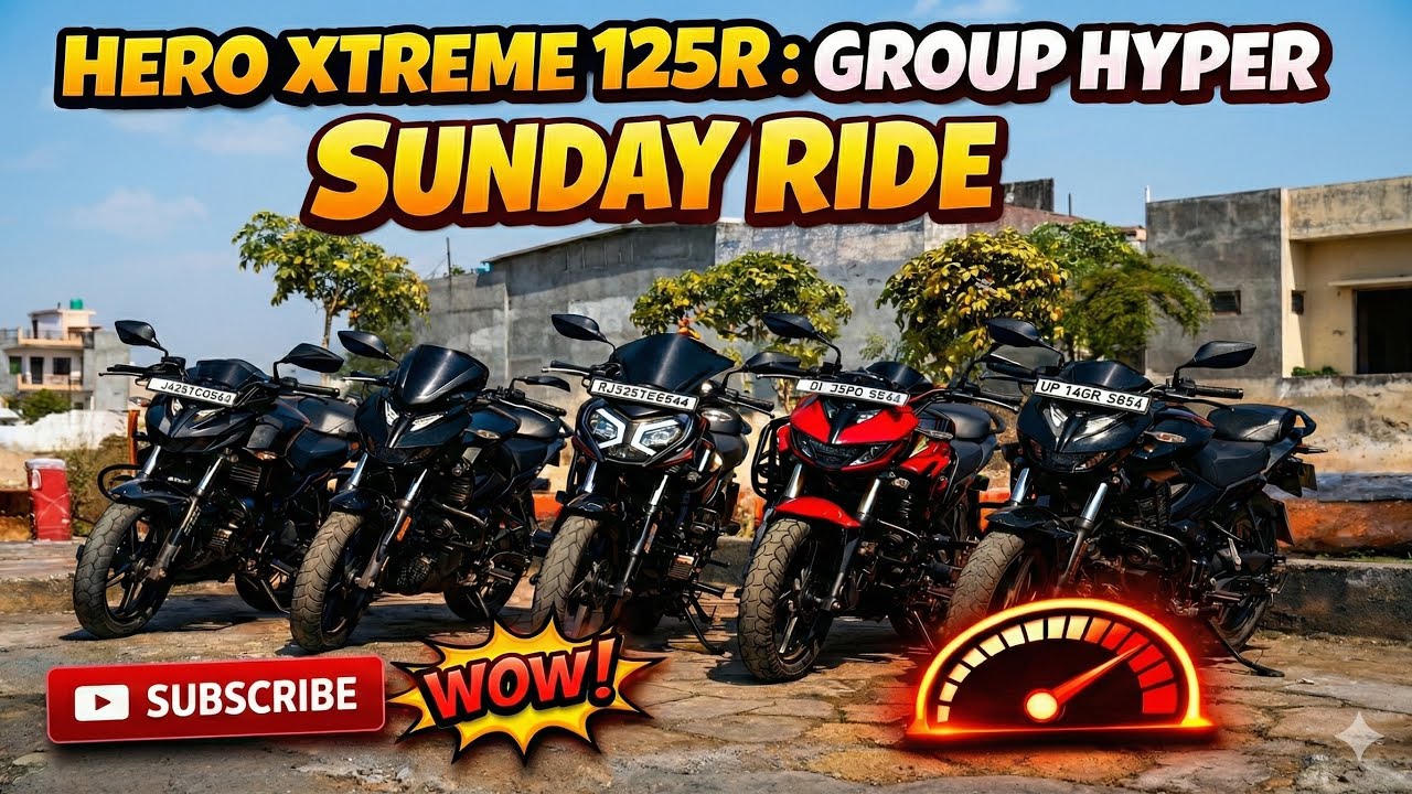 Hero Xtreme 125R : Group Hyper Sunday Ride🔥| YWB Vlogs