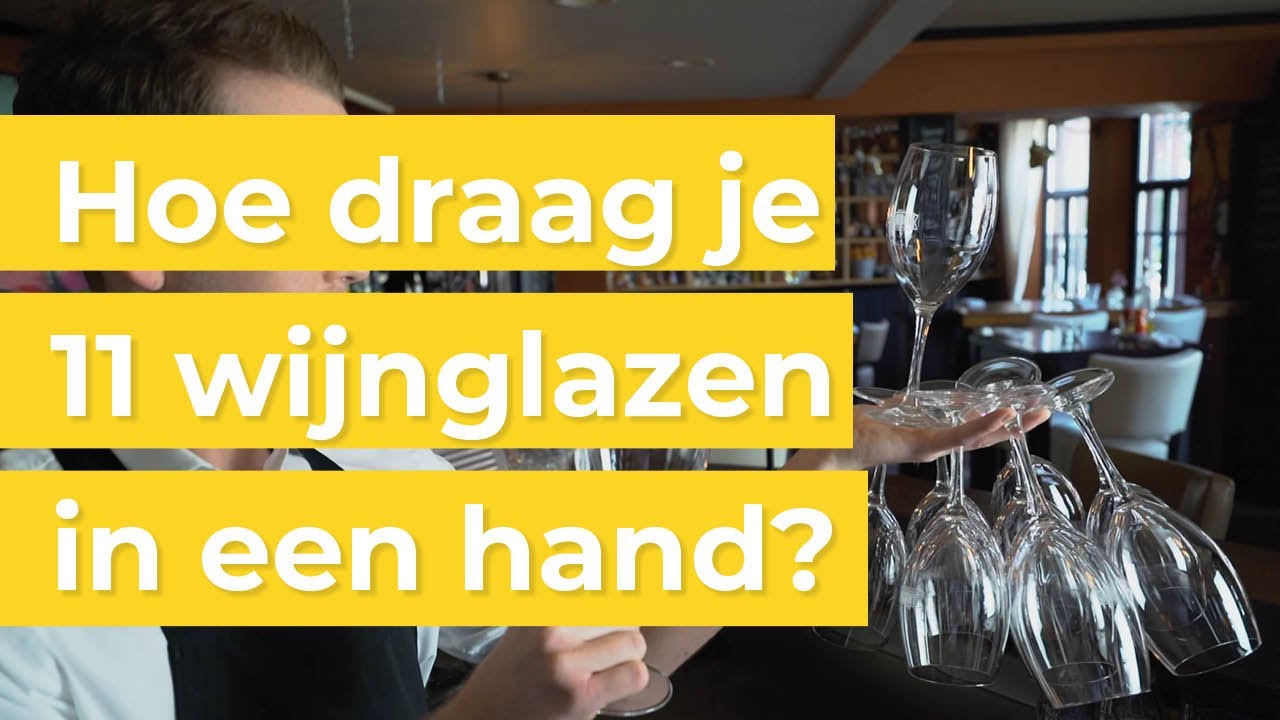 Horeca training | 11 Wijnglazen dragen in &eacute;&eacute;n hand