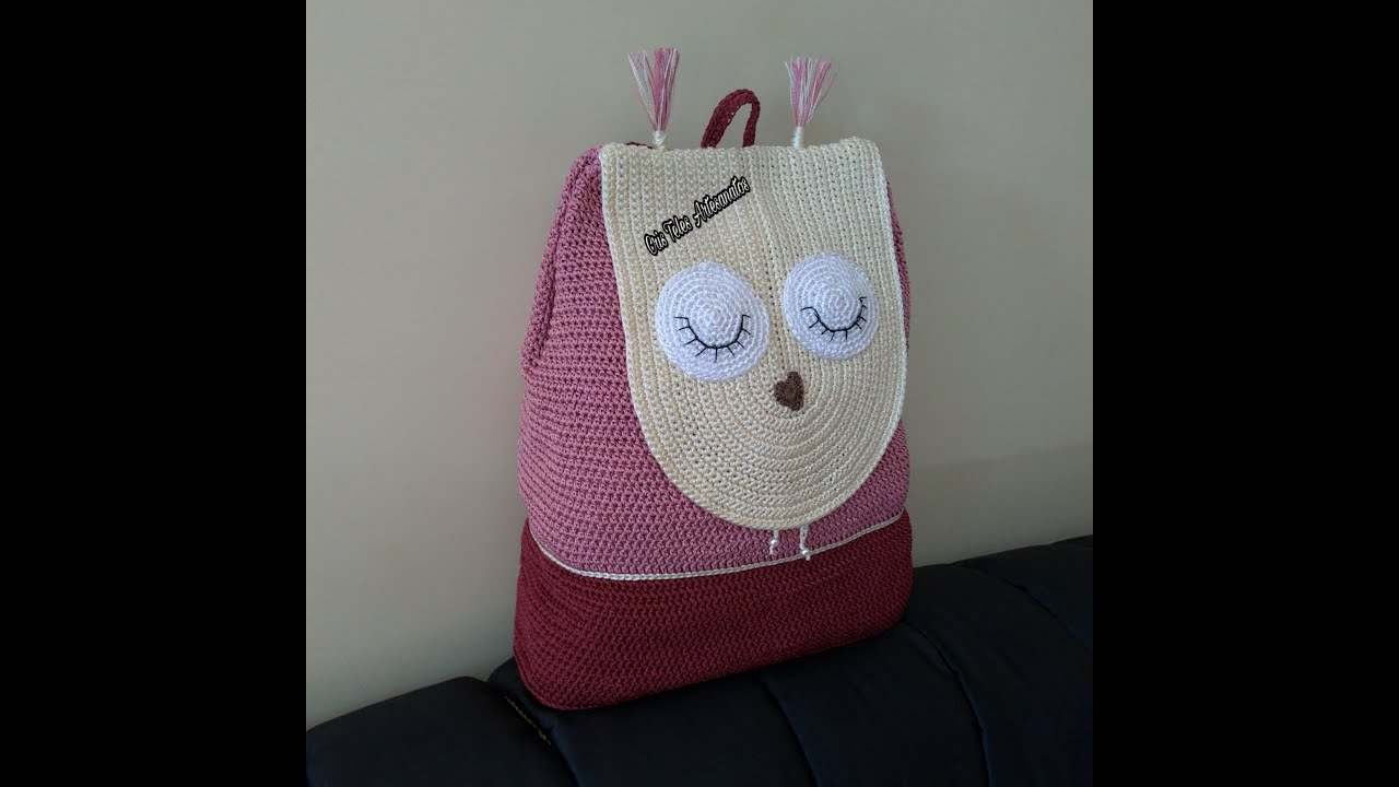 MOCHILA EM CROCHÊ CORUJA DORMINHOCA PARTE 01 #csbadulakes