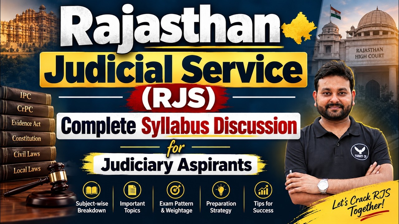 Rajasthan Judicial Service (RJS) Judiciary | Complete Syllabus Discussion | Rajasthan Judiciary 2026