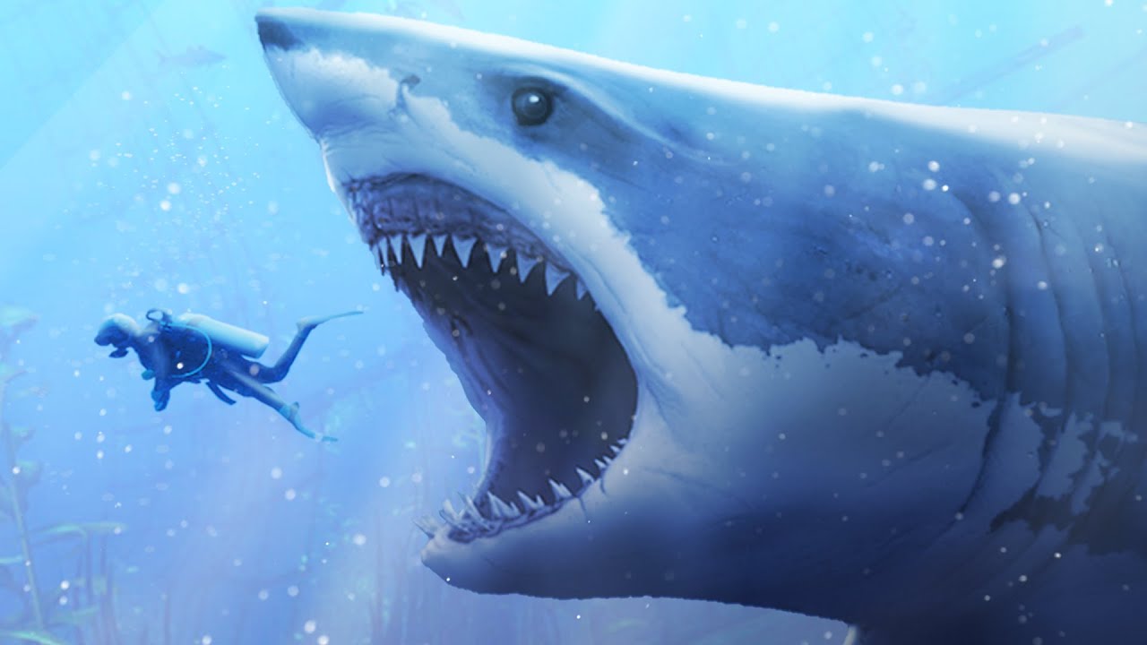 Virei Um MEGALODON Gigantesco, Caçando Os Mergulhadores! | Depth (PT-BR)