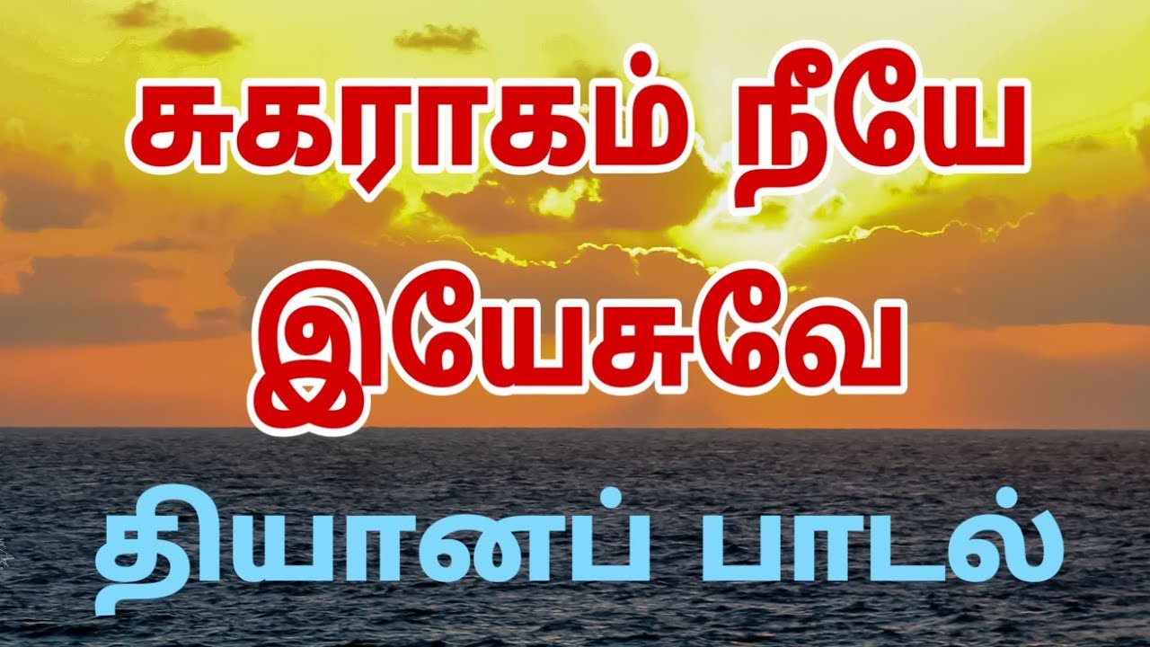 சுகராகம் நீயே இயேசுவே / தியானப் பாடல் / TAMIL CHRISTIAN SONG.