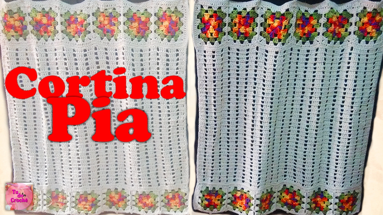 cortina para pia de cozinha em crochê rápido e fácil