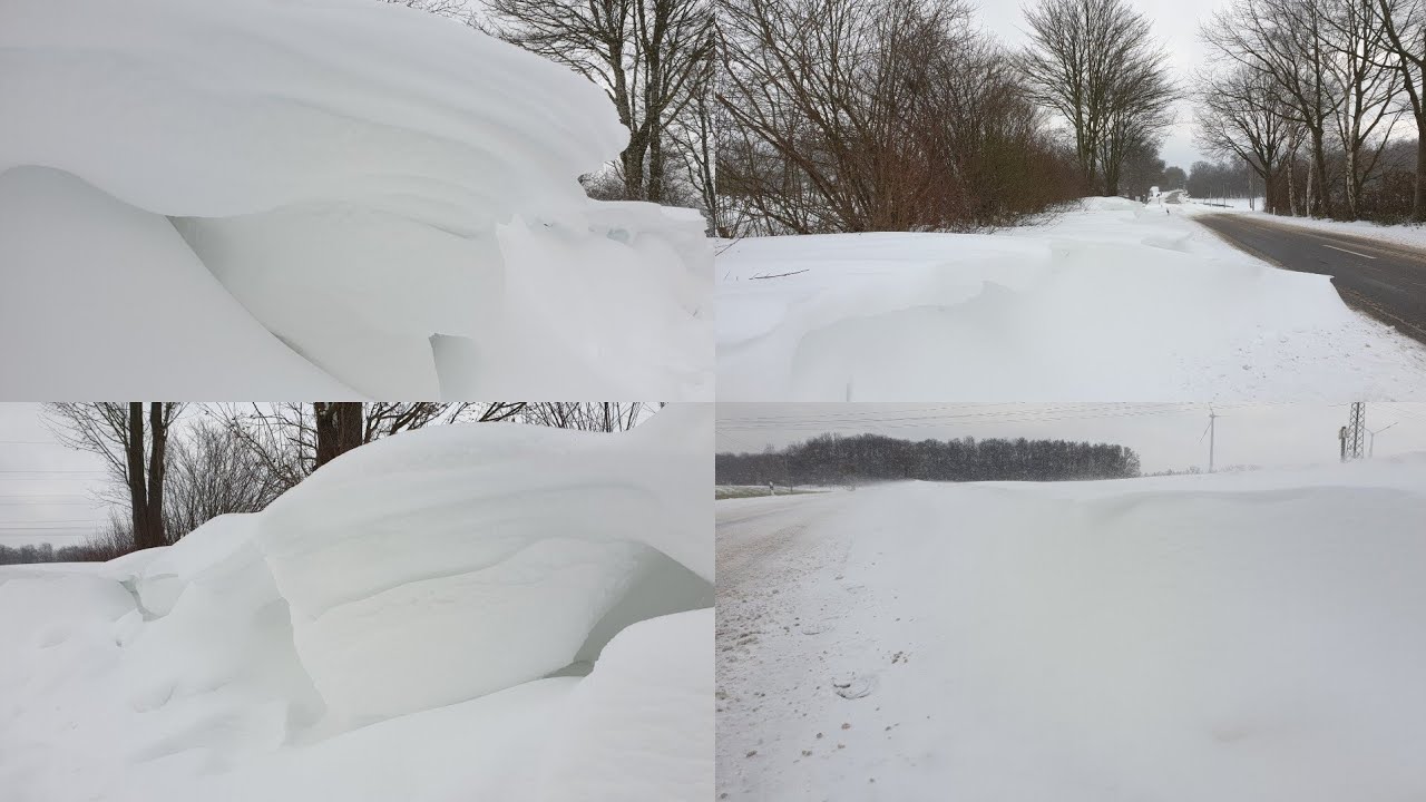 Imposante Schneeverwehungen und polare Verh&auml;ltnisse am 8. Februar 2021