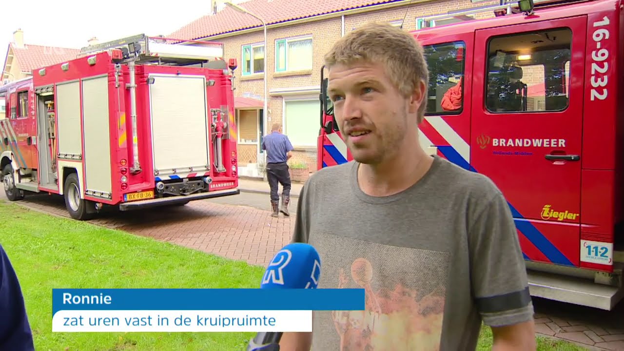 Bouwvakker Ronnie na uren bevrijd uit Alblasserdamse kruipruimte