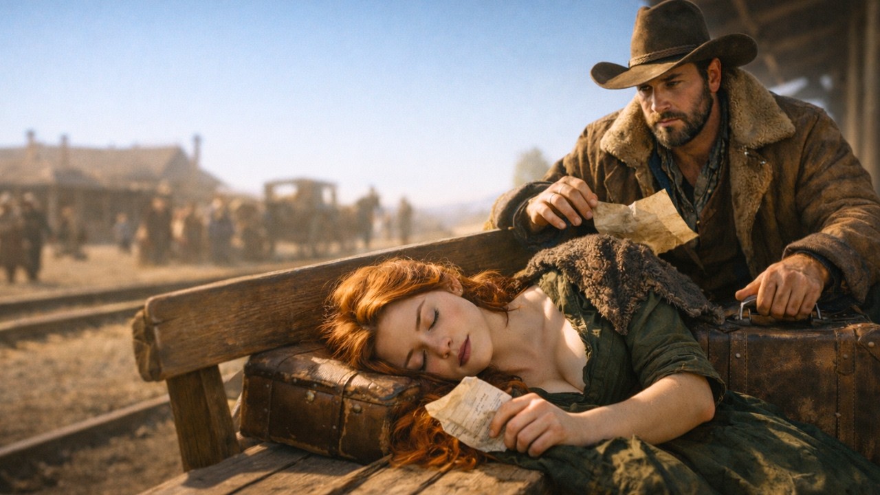 “Come With Me,” the Rancher Cowboy Said— After He Found a Mail Order Bride Asleep at the Station