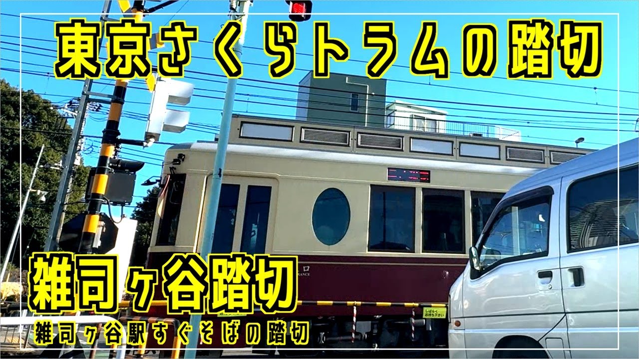 雑司ヶ谷踏切　雑司ヶ谷駅すぐそばの踏切　東京さくらトラムの踏切シリーズ #踏切 #カンカン #Japaneserailroadcrossing