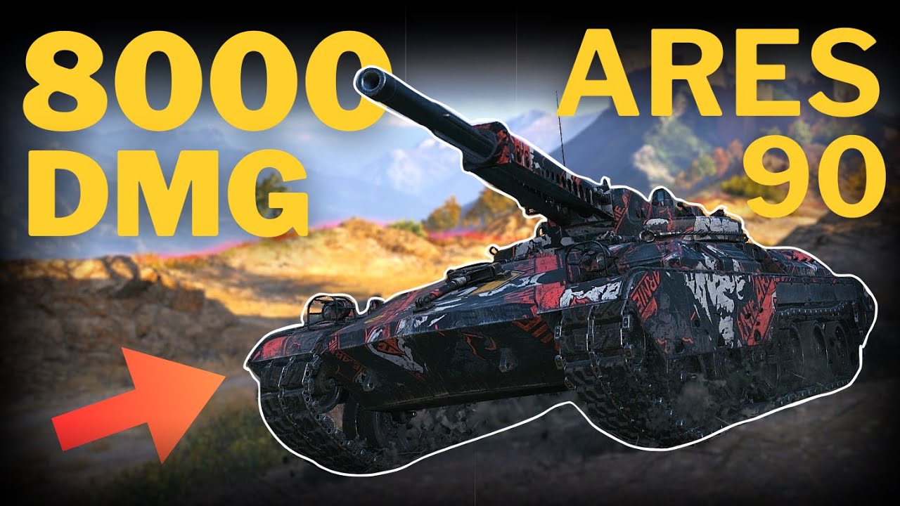8000 Dmg in Powerful ARES 90 - WOT Update 2.1.1 CT3