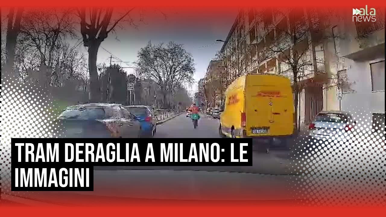 Deraglia tram a Milano: il video del terribile schianto
