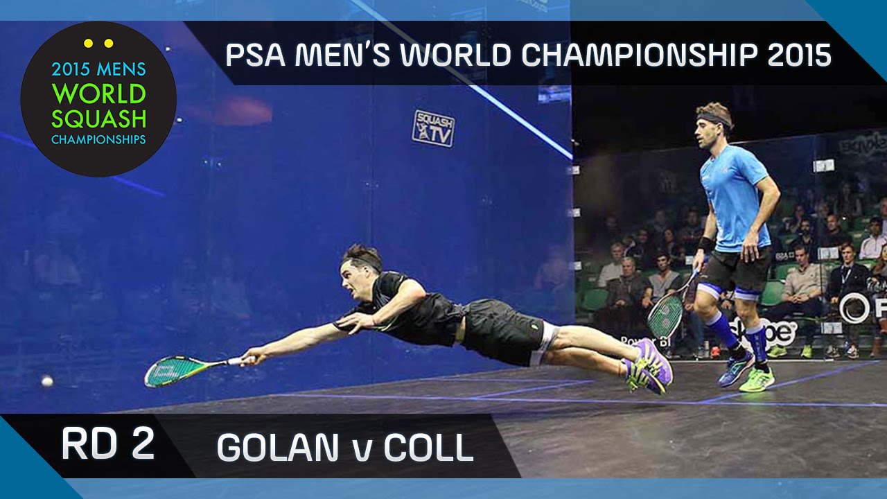 Squash: 2015 PSA Men's World Championship Rd 2 Highlights: Golan v Coll